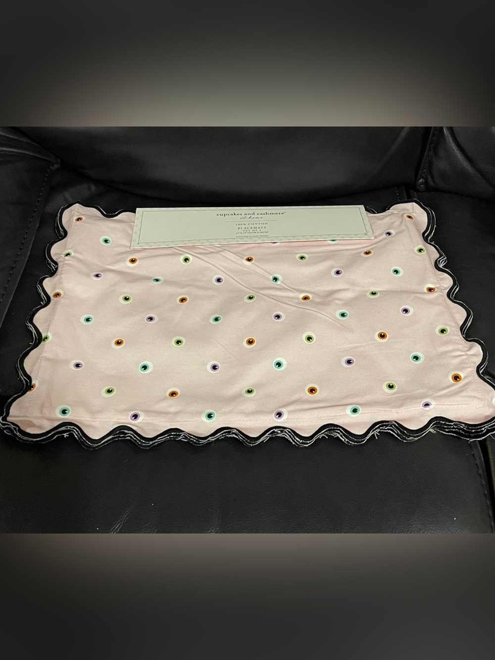 Halloween Cupcakes and Cashmere Creepy Eyeballs Placemats, Set of 4